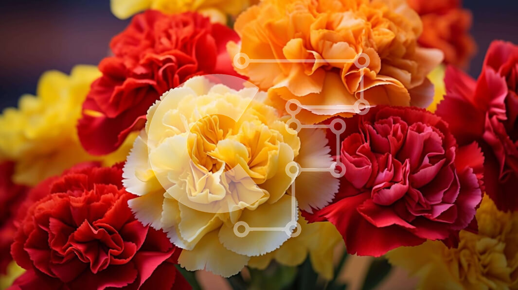 Intra Συλλεκτικό Ξύλινο Παζλ Plywood  4mm - Πολύχρωμο μπουκέτο γαρύφαλλο σε γυάλινο βάζο Σε Ξύλινο Κουτί - Διαστάσεις: 10x10 cm – 25 κομμάτια