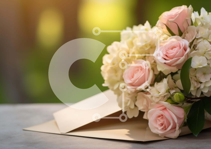 Intra Συλλεκτικό Ξύλινο Παζλ Plywood  4mm - Μπουκέτο με ροζ και λευκά τριαντάφυλλα σε φάκελο Σε Ξύλινο Κουτί - Διαστάσεις: 10x10 cm – 25 κομμάτια