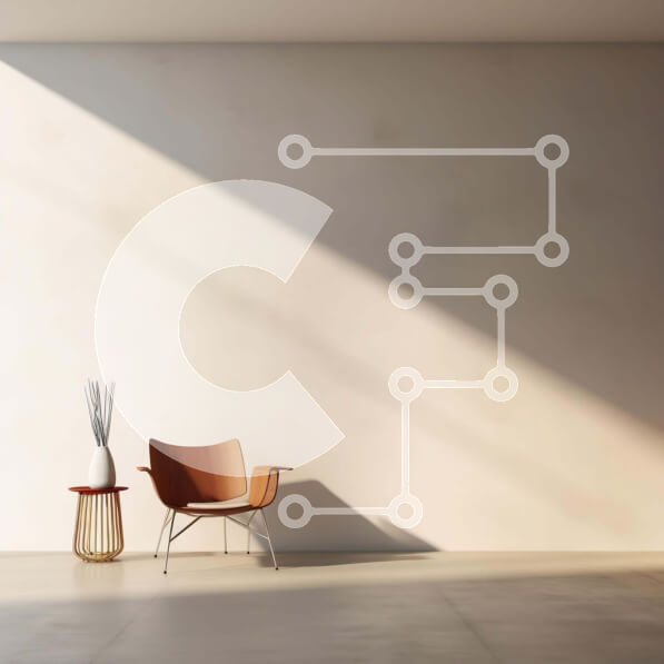 Intra Συλλεκτικό Ξύλινο Παζλ Plywood  4mm - Μινιμαλιστικό σχέδιο: Καρέκλα σε κενό δωμάτιο Σε Ξύλινο Κουτί - Διαστάσεις Puzzle: 10x10 cm – 25 κομμάτια