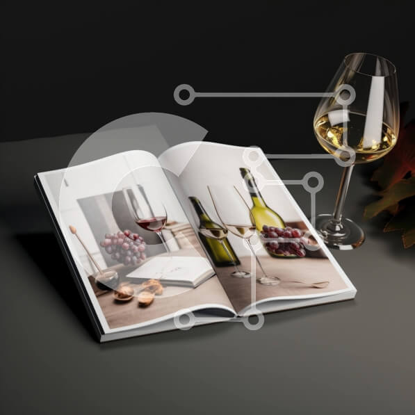 Σετ των 2 Intra Συλλεκτικό Ξύλινο Παζλ Plywood  4mm - Ανοίξτε το βιβλίο με κρασί και σνακ Σε Ξύλινο Κουτί - Διαστάσεις: 10x10 cm – 25 κομμάτια