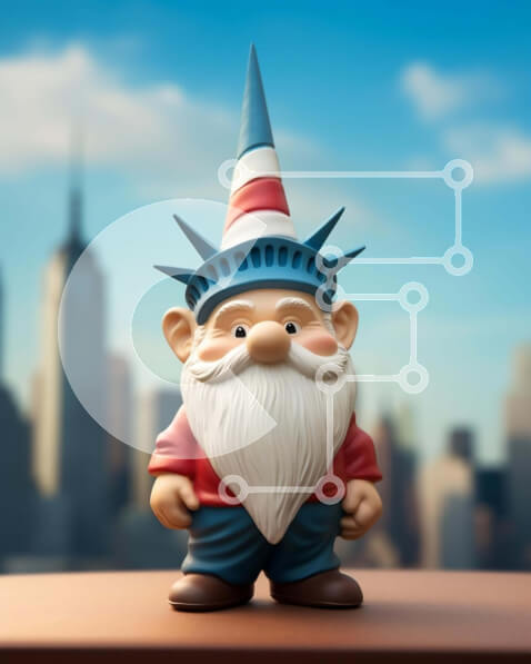 Intra Συλλεκτικό Ξύλινο Παζλ Plywood  4mm - Παιχνίδι Άγαλμα της Ελευθερίας στο αστικό τοπίο Σε Ξύλινο Κουτί - Διαστάσεις Puzzle: 10x10 cm – 25 κομμάτια