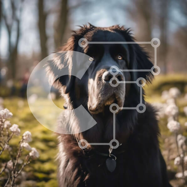 Intra Συλλεκτικό Ξύλινο Παζλ Plywood  4mm - Περίεργος μαύρος σκύλος στο γρασίδι Σε Ξύλινο Κουτί - Διαστάσεις: 10x10 cm – 25 κομμάτια