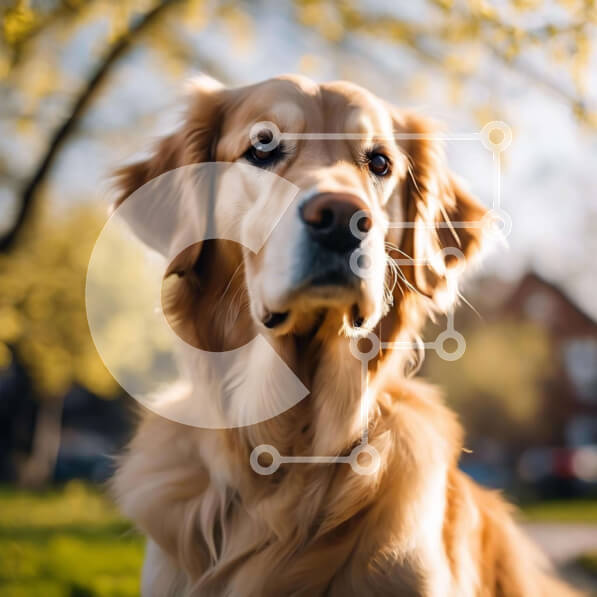 Intra Συλλεκτικό Ξύλινο Παζλ Plywood  4mm - Σκύλος Γκόλντεν Ριτρίβερ που χαλαρώνει στο γρασίδι Σε Ξύλινο Κουτί - Διαστάσεις: 10x10 cm – 25 κομμάτια