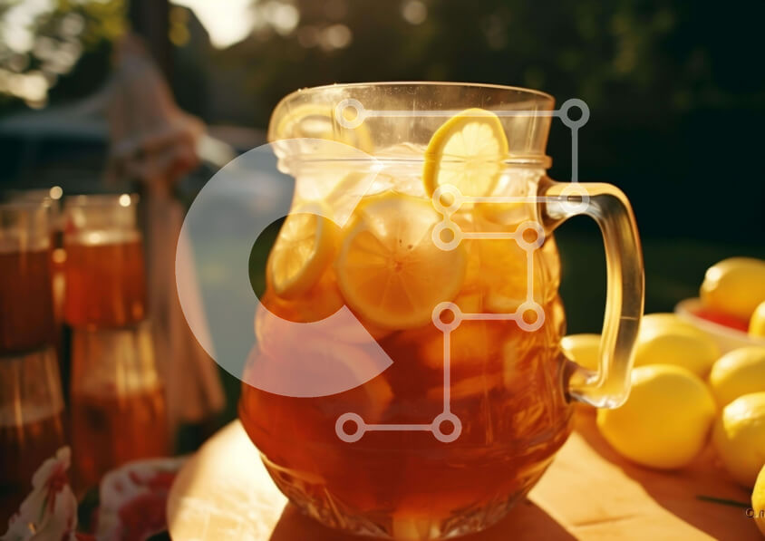 Σετ των 2 Intra Συλλεκτικό Ξύλινο Παζλ Plywood  4mm - Δροσιστική λεμονάδα και τσάι με φρέσκα φρούτα Σε Ξύλινο Κουτί - Διαστάσεις: 10x10 cm – 25 κομμάτια