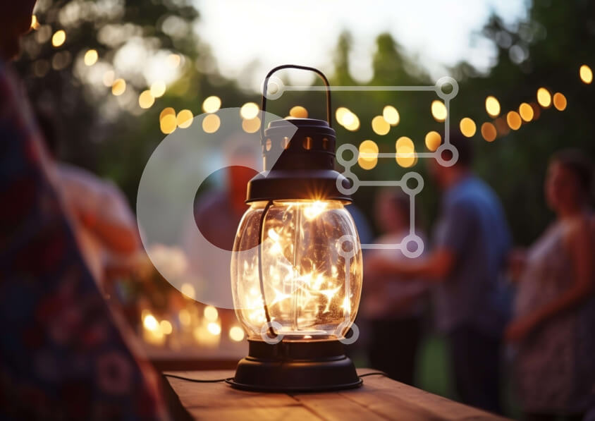 Intra Συλλεκτικό Ξύλινο Παζλ Plywood  4mm - Υπαίθρια συγκέντρωση φαναριών Σε Ξύλινο Κουτί - Διαστάσεις Puzzle: 10x10 cm – 25 κομμάτια