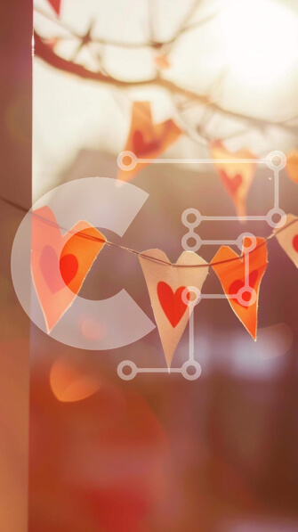 Intra Συλλεκτικό Ξύλινο Παζλ Plywood  4mm - Ρομαντικά χάρτινα φανάρια και μπαλόνια σε σχήμα καρδιάς Σε Ξύλινο Κουτί - Διαστάσεις Puzzle: 10x10 cm – 25 κομμάτια