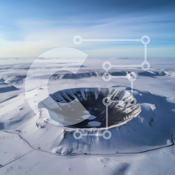 Intra Συλλεκτικό Ξύλινο Παζλ Plywood  4mm - Εναέρια άποψη του χιονισμένου τοπίου Σε Ξύλινο Κουτί - Διαστάσεις: 10x10 cm – 25 κομμάτια