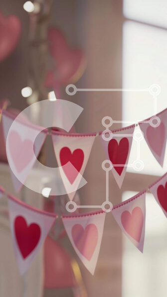 Intra Συλλεκτικό Ξύλινο Παζλ Plywood  4mm - Διακοσμήσεις για την ημέρα του Αγίου Βαλεντίνου Σε Ξύλινο Κουτί - Διαστάσεις Puzzle: 10x10 cm – 25 κομμάτια