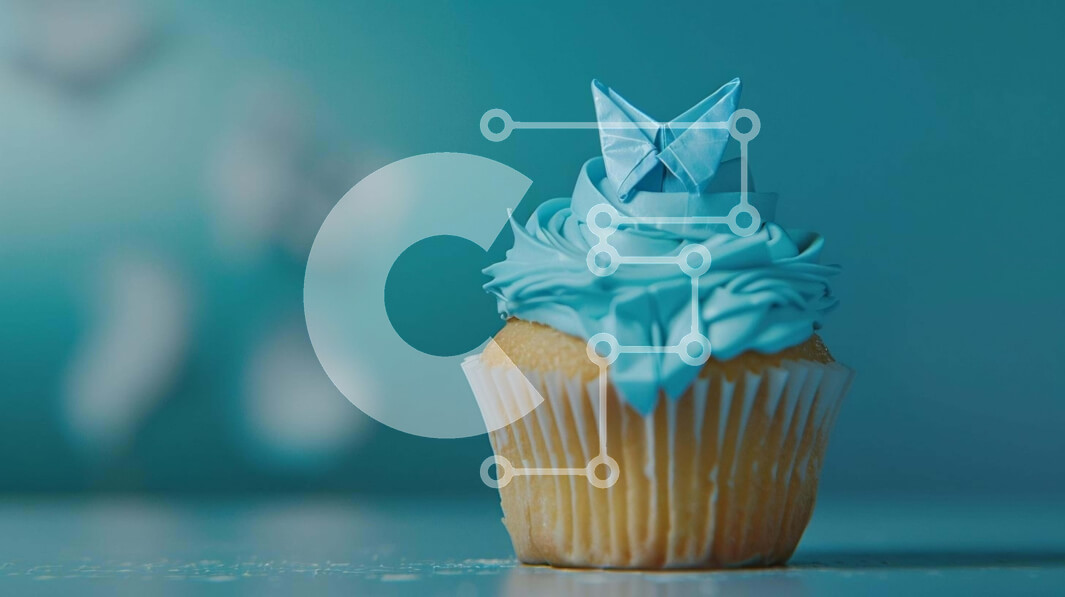 Σετ των 2 Intra Συλλεκτικό Ξύλινο Παζλ Plywood  4mm - Μοναδικό Cupcake με Blue Frosting και Origami Crown Σε Ξύλινο Κουτί - Διαστάσεις: 10x10 cm – 25 κομμάτια