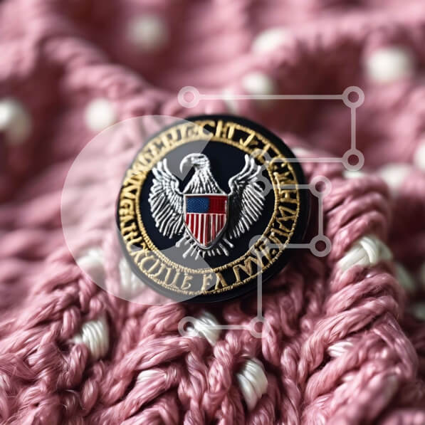 Intra Συλλεκτικό Ξύλινο Παζλ Plywood  4mm - Σήμα με σύμβολο αετού σε ροζ πλεκτή κουβέρτα Σε Ξύλινο Κουτί - Διαστάσεις: 10x10 cm – 25 κομμάτια