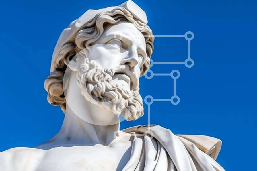 Intra Συλλεκτικό Ξύλινο Παζλ Plywood  4mm - Άγαλμα γενειοφόρου άνδρα στη Φλωρεντία Σε Ξύλινο Κουτί - Διαστάσεις Puzzle: 10x10 cm – 25 κομμάτια