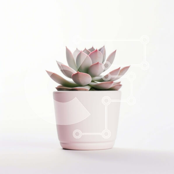 Intra Συλλεκτικό Ξύλινο Παζλ Plywood  4mm - Παχύφυτο σε ροζ γλάστρα Σε Ξύλινο Κουτί - Διαστάσεις: 10x10 cm – 25 κομμάτια