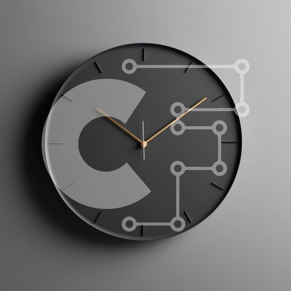 Intra Συλλεκτικό Ξύλινο Παζλ Plywood  4mm - Καλοσυντηρημένο μαύρο ρολόι Σε Ξύλινο Κουτί - Διαστάσεις: 10x10 cm – 25 κομμάτια