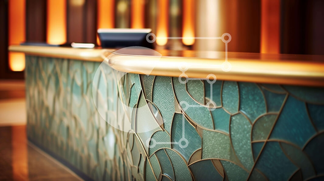 Intra Συλλεκτικό Ξύλινο Παζλ Plywood  4mm - Φιλόξενος χώρος υποδοχής με επιστρωμένο πάγκο Σε Ξύλινο Κουτί - Διαστάσεις Puzzle: 10x10 cm – 25 κομμάτια