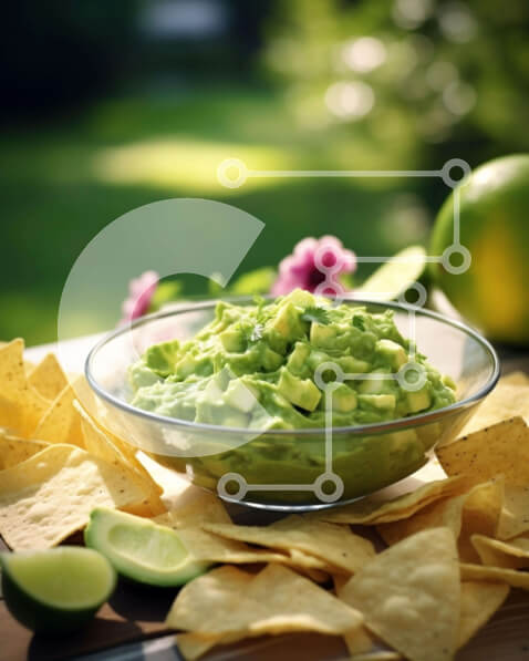 Σετ των 2 Intra Συλλεκτικό Ξύλινο Παζλ Plywood  4mm - Μπολ γκουακαμόλε με τσιπς και σφήνες λάιμ Σε Ξύλινο Κουτί - Διαστάσεις: 10x10 cm – 25 κομμάτια