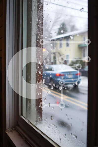 Intra Συλλεκτικό Ξύλινο Παζλ Plywood  4mm - Βροχερή ημέρα κυκλοφορίας με αυτοκίνητα Σε Ξύλινο Κουτί - Διαστάσεις Puzzle: 10x10 cm – 25 κομμάτια