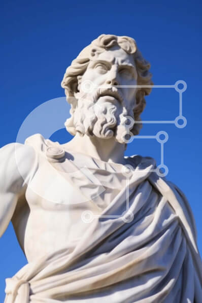 Intra Συλλεκτικό Ξύλινο Παζλ Plywood  4mm - Άγαλμα του Διονύσου, του Αρχαίου Έλληνα Θεού Σε Ξύλινο Κουτί - Διαστάσεις Puzzle: 10x10 cm – 25 κομμάτια