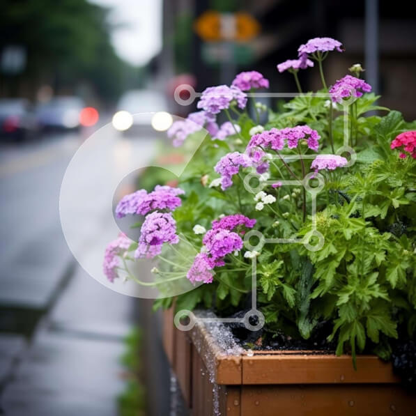 Intra Συλλεκτικό Ξύλινο Παζλ Plywood  4mm - Ξύλινο κουτί λουλουδιών με πολύχρωμα λουλούδια και αυτοκίνητα Σε Ξύλινο Κουτί - Διαστάσεις: 10x10 cm – 25 κομμάτια