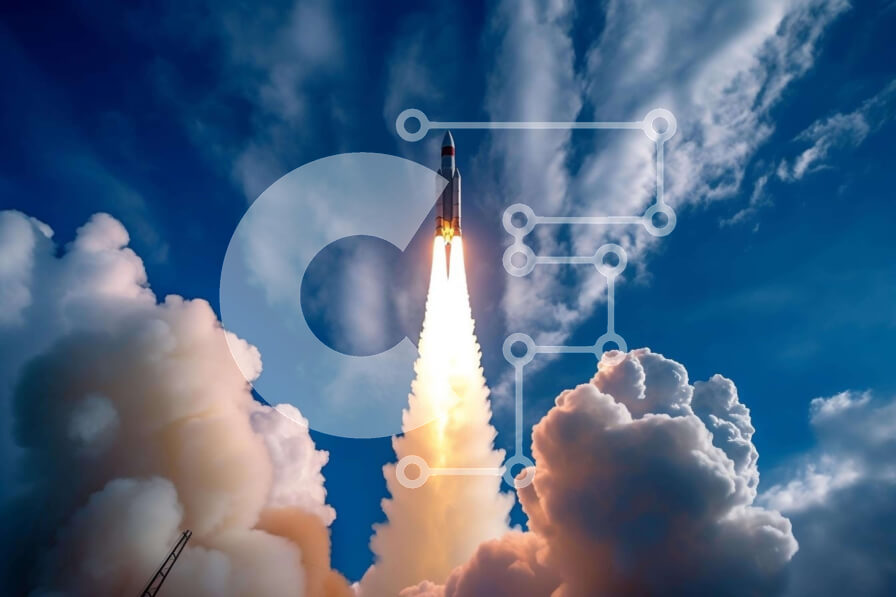 Intra Συλλεκτικό Ξύλινο Παζλ Plywood  4mm - Εκτόξευση πυραύλων στο Blue Sky Σε Ξύλινο Κουτί - Διαστάσεις Puzzle: 10x10 cm – 25 κομμάτια