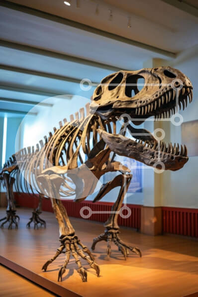 Intra Συλλεκτικό Ξύλινο Παζλ Plywood  4mm - Οθόνη σκελετού Tyrannosaurus Rex Σε Ξύλινο Κουτί - Διαστάσεις Puzzle: 10x10 cm – 25 κομμάτια