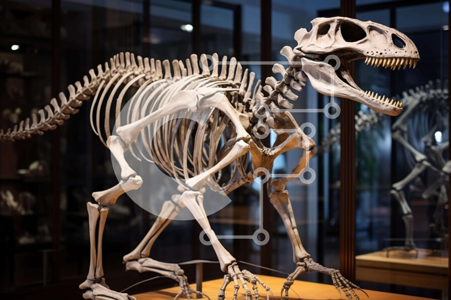 Intra Συλλεκτικό Ξύλινο Παζλ Plywood  4mm - Οθόνη σκελετού T-Rex Σε Ξύλινο Κουτί - Διαστάσεις Puzzle: 10x10 cm – 25 κομμάτια