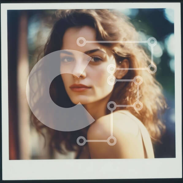 Σετ των 2 Intra Συλλεκτικό Ξύλινο Παζλ Plywood  4mm - Πορτρέτο νεαρής γυναίκας με σγουρά καστανά μαλλιά Σε Ξύλινο Κουτί - Διαστάσεις: 10x10 cm – 25 κομμάτια