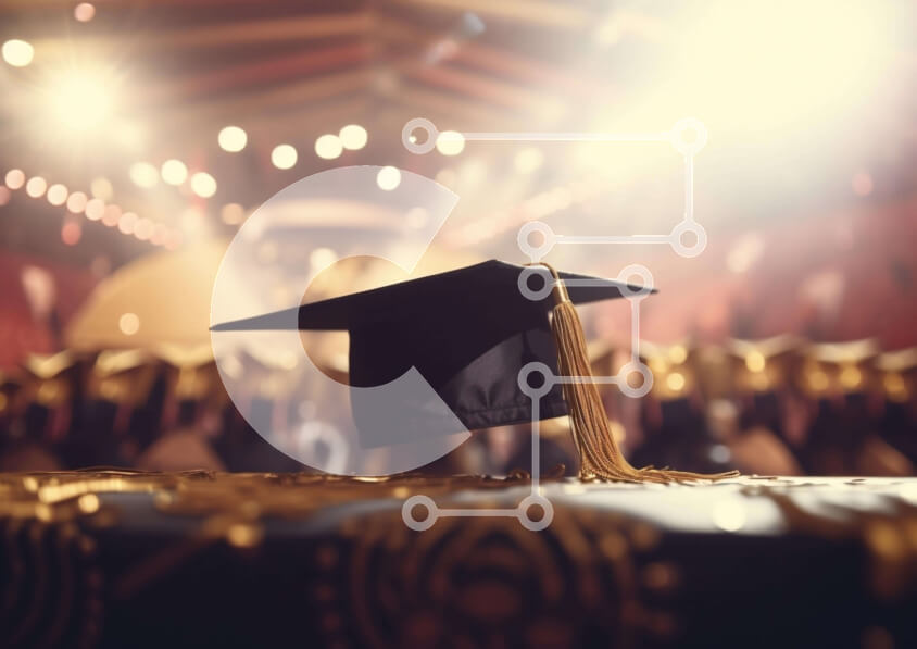 Intra Συλλεκτικό Ξύλινο Παζλ Plywood  4mm - Αποφοίτηση Καπάκι και Απόφοιτοι Σε Ξύλινο Κουτί - Διαστάσεις Puzzle: 10x10 cm – 25 κομμάτια