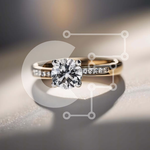 Σετ των 2 Intra Συλλεκτικό Ξύλινο Παζλ Plywood  4mm - Χρυσό δαχτυλίδι αρραβώνων με διαμάντι Brilliant Cut Σε Ξύλινο Κουτί - Διαστάσεις: 10x10 cm – 25 κομμάτια