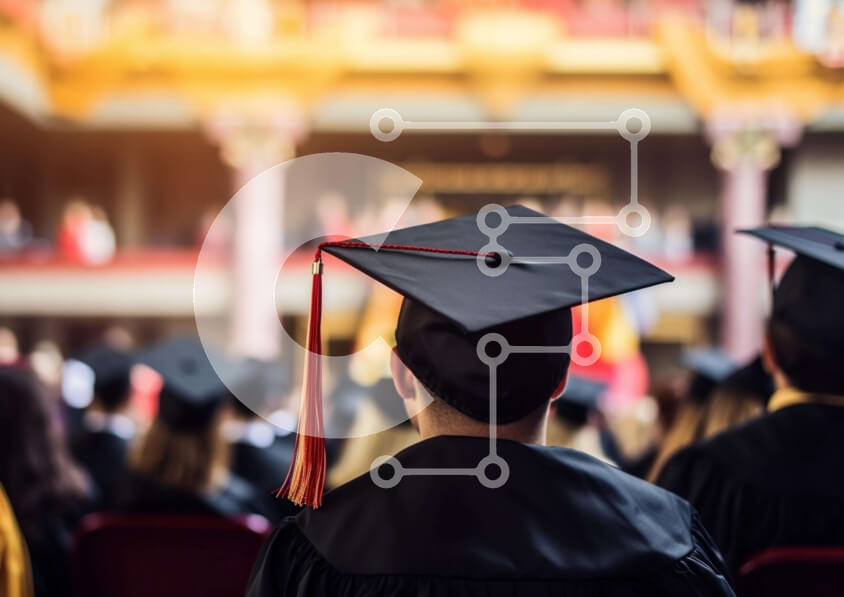 Intra Συλλεκτικό Ξύλινο Παζλ Plywood  4mm - Τελετή Αποφοίτησης στο Αμφιθέατρο Σε Ξύλινο Κουτί - Διαστάσεις Puzzle: 10x10 cm – 25 κομμάτια