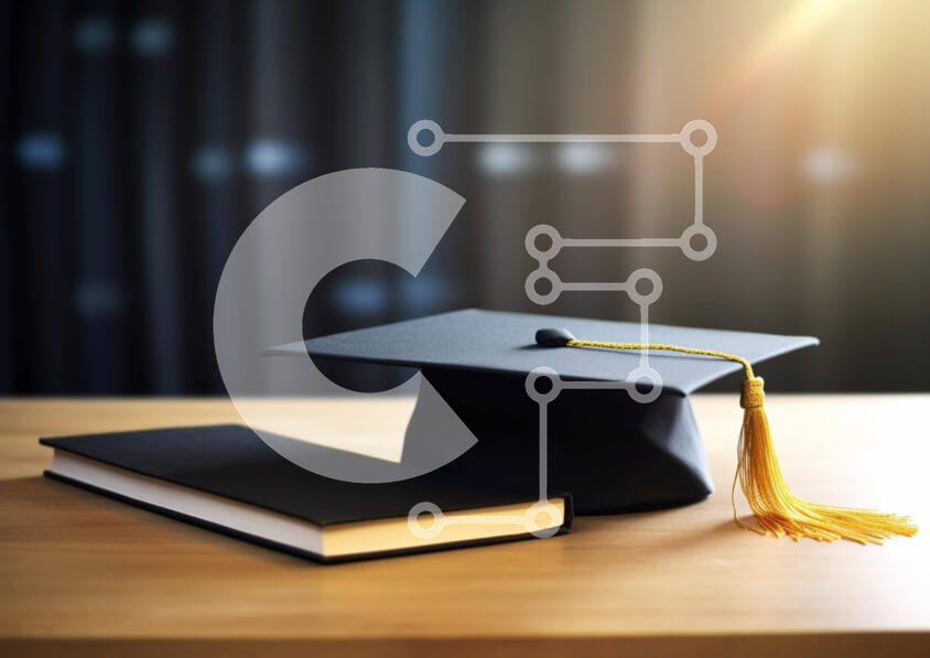 Intra Συλλεκτικό Ξύλινο Παζλ Plywood  4mm - Academic Achievement - Graduation Cap on Open Book Σε Ξύλινο Κουτί - Διαστάσεις Puzzle: 10x10 cm – 25 κομμάτια