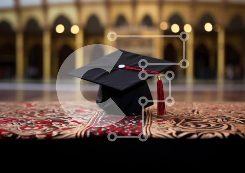 Intra Συλλεκτικό Ξύλινο Παζλ Plywood  4mm - Συμβολικό μαύρο καπέλο αποφοίτησης Σε Ξύλινο Κουτί - Διαστάσεις Puzzle: 10x10 cm – 25 κομμάτια