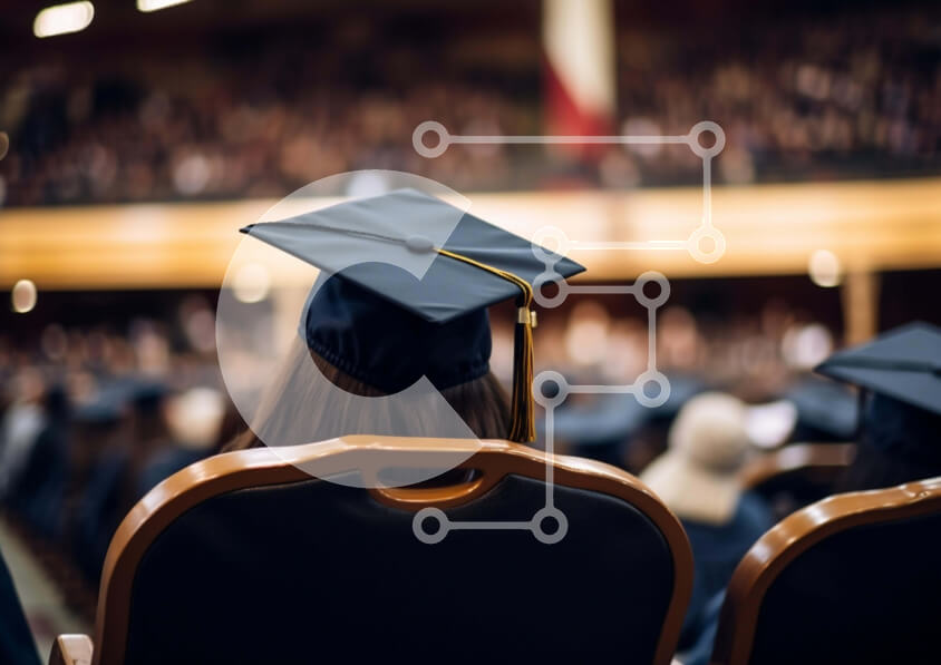 Intra Συλλεκτικό Ξύλινο Παζλ Plywood  4mm - Ομάδα αποφοίτων σε μια τελετή Σε Ξύλινο Κουτί - Διαστάσεις Puzzle: 10x10 cm – 25 κομμάτια