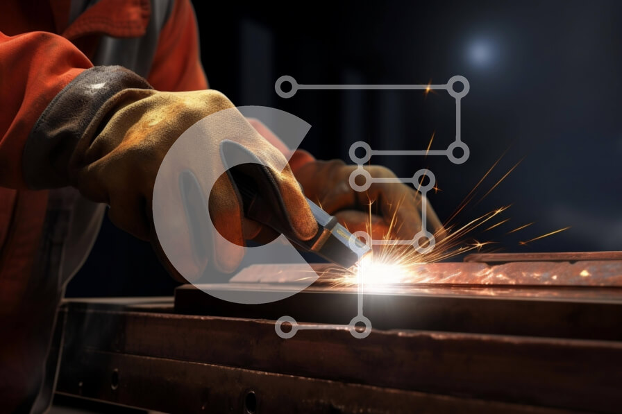 Intra Συλλεκτικό Ξύλινο Παζλ Plywood  4mm - Πρόσωπο συγκόλλησης μετάλλων με σπινθήρες Σε Ξύλινο Κουτί - Διαστάσεις Puzzle: 10x10 cm – 25 κομμάτια