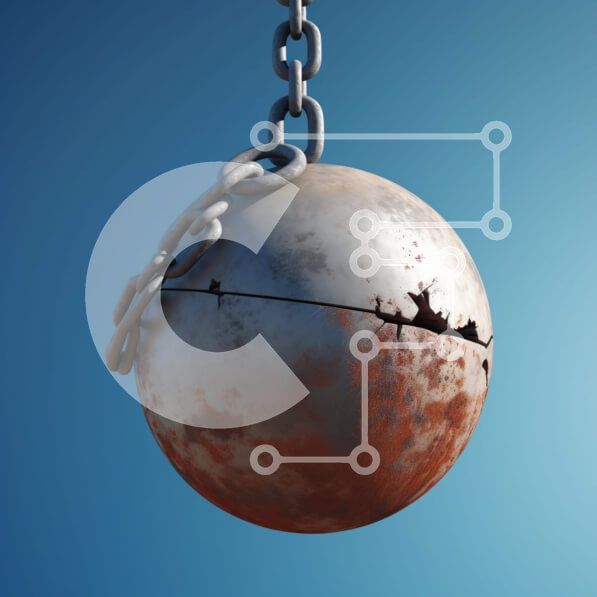 Intra Συλλεκτικό Ξύλινο Παζλ Plywood  4mm - Σπασμένη μπάλα που κρέμεται από την αλυσίδα Σε Ξύλινο Κουτί - Διαστάσεις: 10x10 cm – 25 κομμάτια