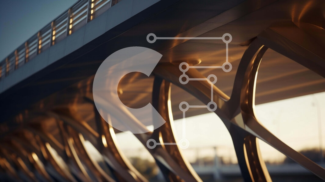 Intra Συλλεκτικό Ξύλινο Παζλ Plywood  4mm - Μεταλλική και ξύλινη γέφυρα με καμπύλες γραμμές και ποδήλατο Σε Ξύλινο Κουτί - Διαστάσεις Puzzle: 10x10 cm – 25 κομμάτια