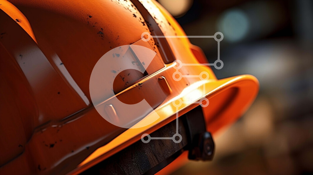 Intra Συλλεκτικό Ξύλινο Παζλ Plywood  4mm - Κοντινό πλάνο του πορτοκαλί σκληρού καπέλου Σε Ξύλινο Κουτί - Διαστάσεις Puzzle: 10x10 cm – 25 κομμάτια