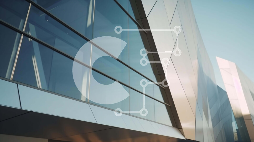 Intra Συλλεκτικό Ξύλινο Παζλ Plywood  4mm - Μοντέρνο κτήριο με μεγάλα γυάλινα παράθυρα και ανθρώπους που περπατούν Σε Ξύλινο Κουτί - Διαστάσεις Puzzle: 10x10 cm – 25 κομμάτια