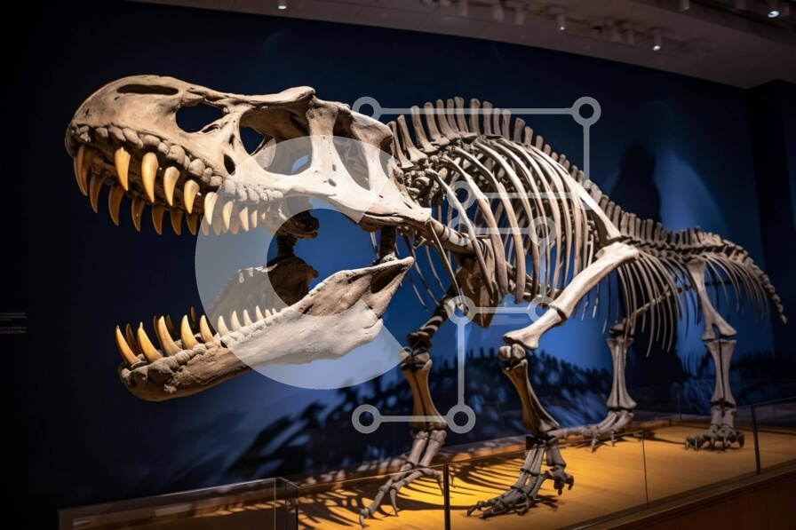 Intra Συλλεκτικό Ξύλινο Παζλ Plywood  4mm - Οθόνη σκελετού T-Rex Σε Ξύλινο Κουτί - Διαστάσεις: 10x10 cm – 25 κομμάτια