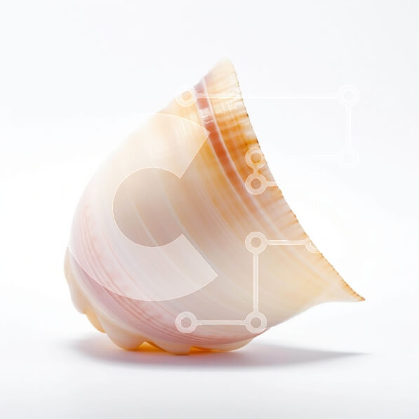 Intra Συλλεκτικό Ξύλινο Παζλ Plywood  4mm - Πορτοκαλί και Λευκό Κοχύλι Σε Ξύλινο Κουτί - Διαστάσεις: 10x10 cm – 25 κομμάτια