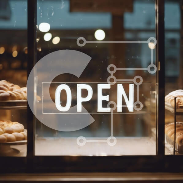 Σετ των 2 Intra Συλλεκτικό Ξύλινο Παζλ Plywood  4mm - Αρτοποιείο με ζαχαροπλαστεία στην οθόνη Σε Ξύλινο Κουτί - Διαστάσεις: 10x10 cm – 25 κομμάτια