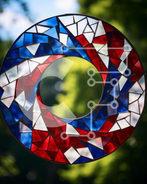 Intra Συλλεκτικό Ξύλινο Παζλ Plywood  4mm - Κυκλικό Γυαλί Τέχνης Σε Ξύλινο Κουτί - Διαστάσεις Puzzle: 10x10 cm – 25 κομμάτια