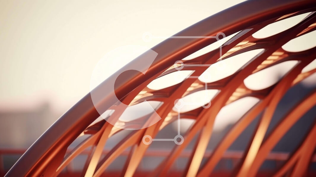 Intra Συλλεκτικό Ξύλινο Παζλ Plywood  4mm - Κοντινή όψη της πορτοκαλί μεταλλικής δομής Σε Ξύλινο Κουτί - Διαστάσεις: 10x10 cm – 25 κομμάτια