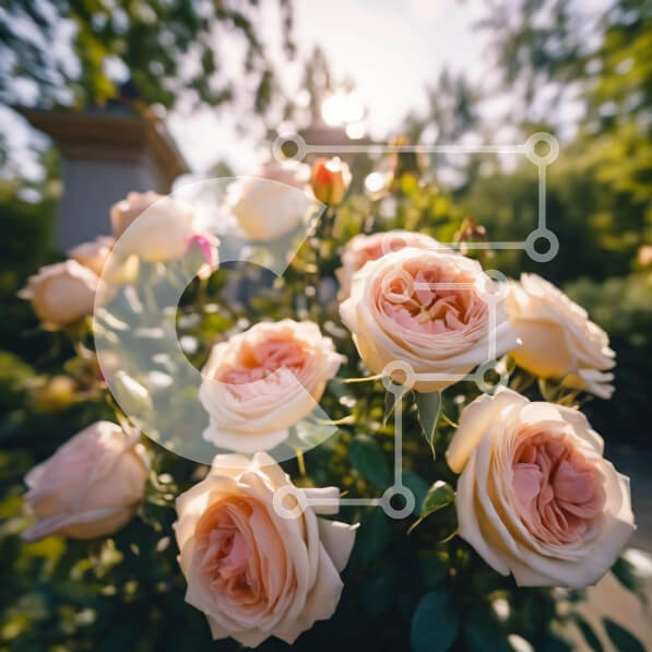 Intra Συλλεκτικό Ξύλινο Παζλ Plywood  4mm - Ανθισμένα ροζ τριαντάφυλλα σε εξωτερικό περιβάλλον Σε Ξύλινο Κουτί - Διαστάσεις: 10x10 cm – 25 κομμάτια