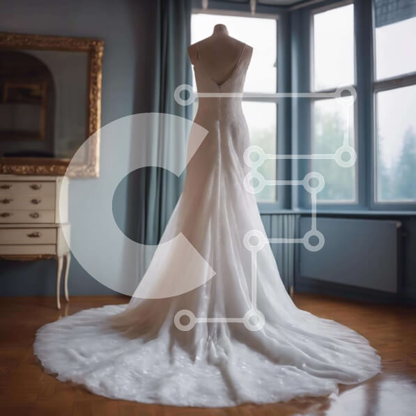 Σετ των 2 Intra Συλλεκτικό Ξύλινο Παζλ Plywood  4mm - Λευκό νυφικό στην οθόνη μπροστά από το ανοιχτό παράθυρο Σε Ξύλινο Κουτί - Διαστάσεις: 10x10 cm – 25 κομμάτια