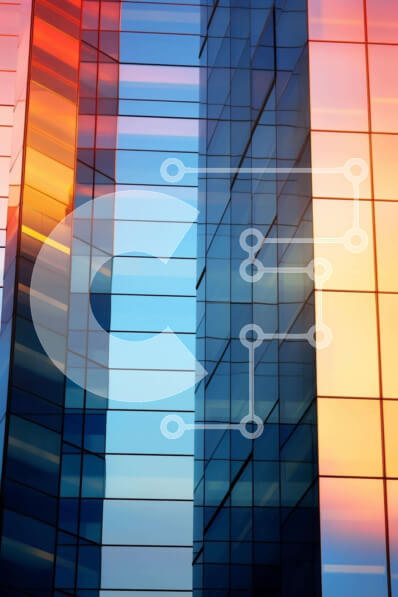 Intra Συλλεκτικό Ξύλινο Παζλ Plywood  4mm - Αστικός ορίζοντας με πολύχρωμες γυάλινες προσόψεις Σε Ξύλινο Κουτί - Διαστάσεις Puzzle: 10x10 cm – 25 κομμάτια