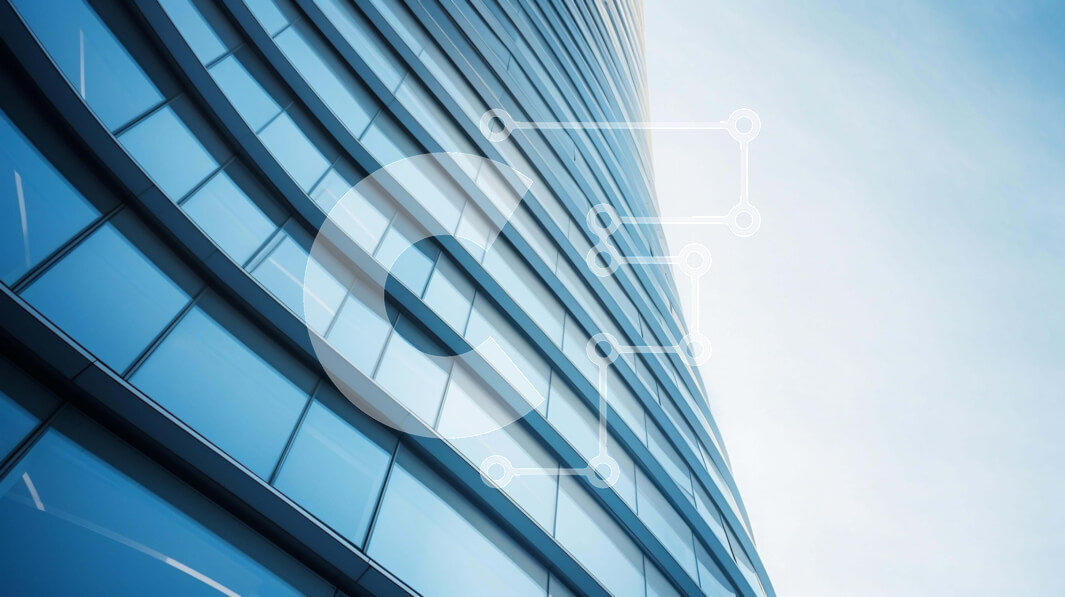 Intra Συλλεκτικό Ξύλινο Παζλ Plywood  4mm - Μοντέρνο γυάλινο κτίριο με μπλε ουρανό και σύννεφα Σε Ξύλινο Κουτί - Διαστάσεις Puzzle: 10x10 cm – 25 κομμάτια