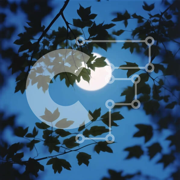 Intra Συλλεκτικό Ξύλινο Παζλ Plywood  4mm - Πανσέληνος μέσα από φύλλα δέντρων Σε Ξύλινο Κουτί - Διαστάσεις: 10x10 cm – 25 κομμάτια