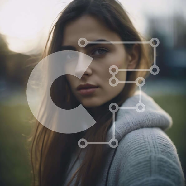 Intra Συλλεκτικό Ξύλινο Παζλ Plywood  4mm - Πορτρέτο μιας νεαρής γυναίκας Σε Ξύλινο Κουτί - Διαστάσεις Puzzle: 10x10 cm – 25 κομμάτια