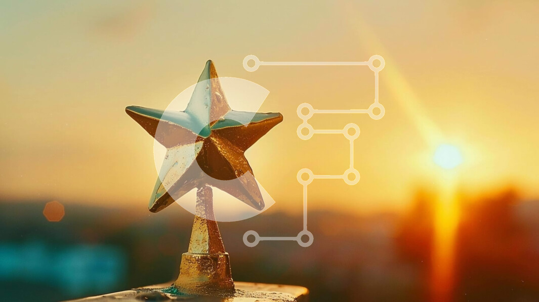 Intra Συλλεκτικό Ξύλινο Παζλ Plywood  4mm - Χρυσό αστέρι στο ηλιοβασίλεμα Σε Ξύλινο Κουτί - Διαστάσεις Puzzle: 10x10 cm – 25 κομμάτια