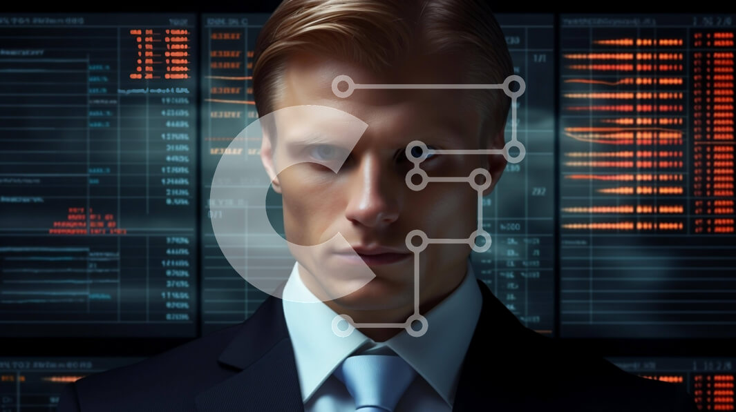 Intra Συλλεκτικό Ξύλινο Παζλ Plywood  4mm - Επιχειρηματίας με οθόνες και ρολόγια Σε Ξύλινο Κουτί - Διαστάσεις Puzzle: 10x10 cm – 25 κομμάτια